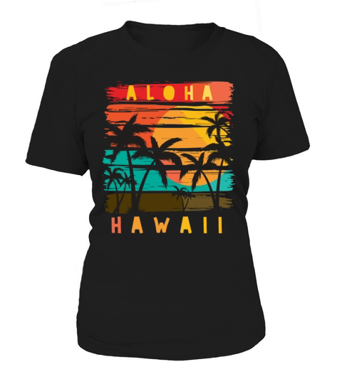 Aloha Hawaii Tropical Beach Paradise Vintage Throw Women's T-Shirt