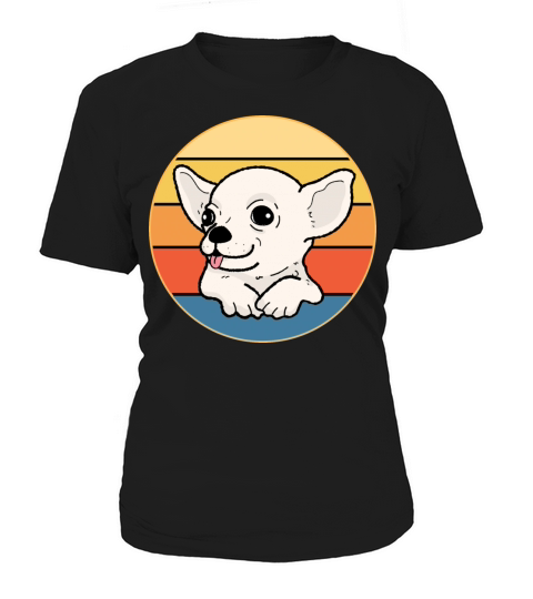 Cute Chihuahua Dog Breed Vintage Retro Sunset Women's T-Shirt