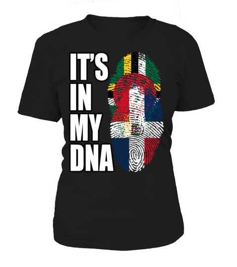 Dominican And Dominican Mix Heritage DNA Flag Women's T-Shirt