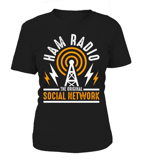 Ham Radio The Original Social Network Radio Tower Women's T-Shirt