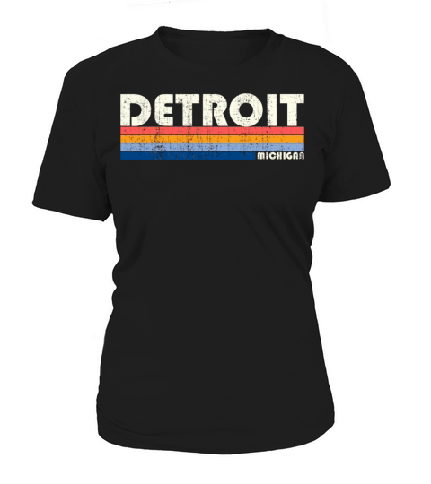 Vintage 70S 80S Style Detroit Mi Women's T-Shirt