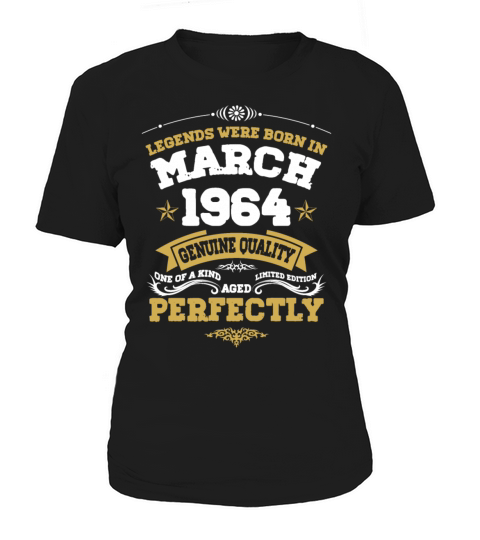 Vintage Aged To Perfection March 1964 Women's T-Shirt
