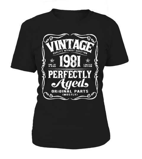 Vintage Born In 1981 Classic Birthdaybirthday born Women's T-Shirt