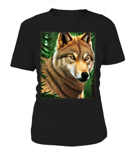 Wolf artwork design predator face imprint Women's T-Shirt