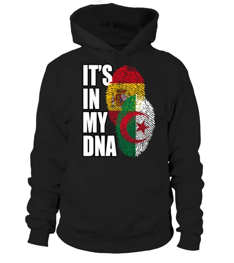 Algerian And Spaniard Mix Heritage DNA Flag Hoodie Unisex