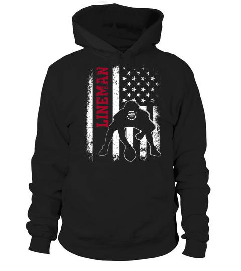 American Football Lineman Offensive Player VIntage Hoodie Unisex