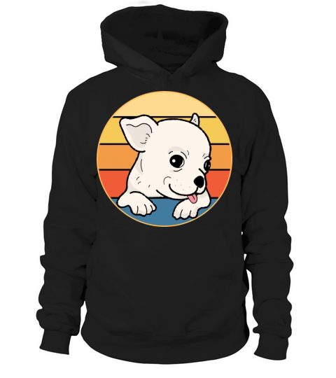 Cute Chihuahua Dog Breed Vintage Retro Sunset Hoodie Unisex