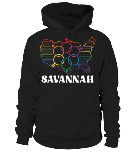 Savannah Pride Month Pride Flag LGBT Community LGB Hoodie Unisex