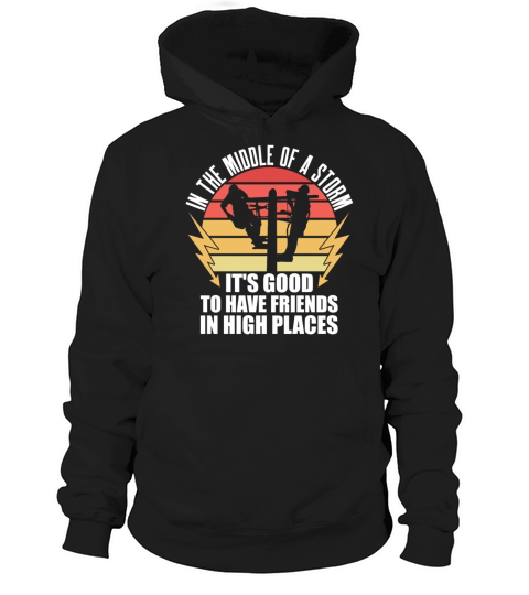 Thank A Lineman Quote Electrical Lineman Hoodie Unisex