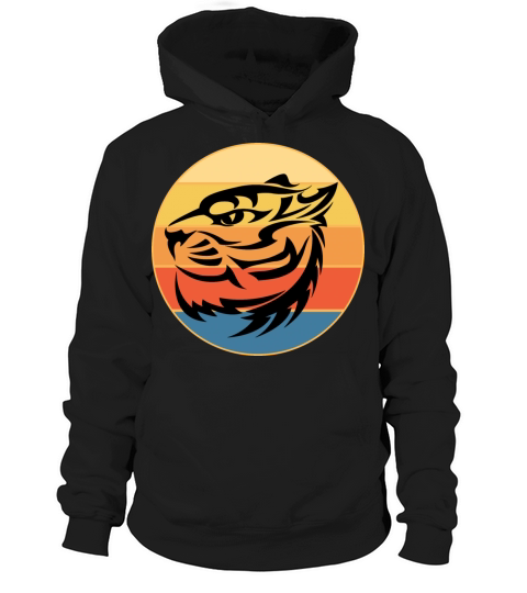 Tiger Big Cat Vintage Retro Sunset Hoodie Unisex