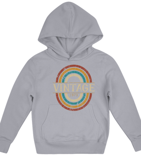 1973 birthday vintage gift idea retro Kids Hoodie