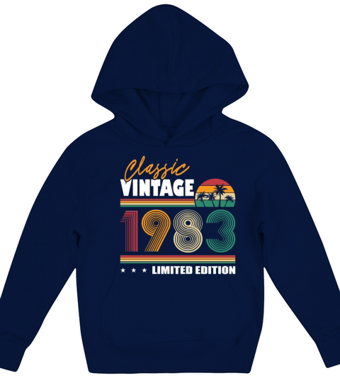 40th birthday born in 1983 classic vintage 1983 Kids Hoodie