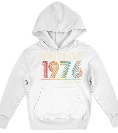 47 Years Old Vintage 1976 47th Birthday Gifts Kids Hoodie