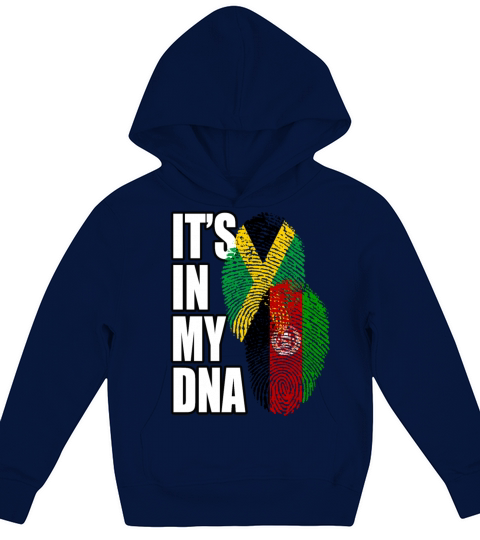 Afghan And Jamaican Mix Heritage DNA Flag Kids Hoodie