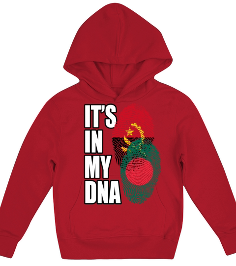 Angolan And Bangladeshi Mix Heritage DNA Flag Kids Hoodie