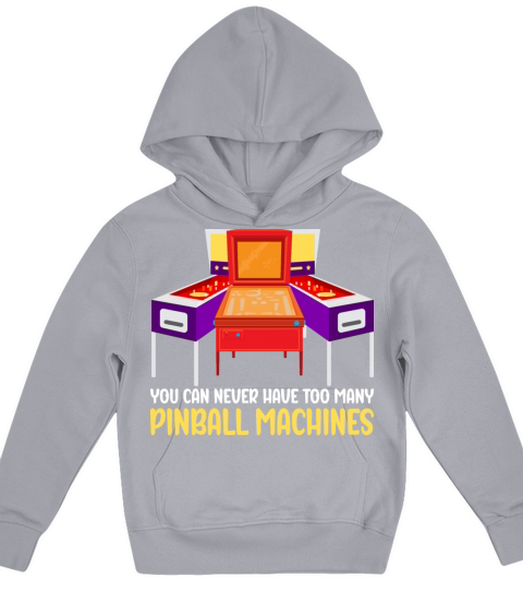 Arcade Game Lovers Retro Vintage Pinball Machine Kids Hoodie