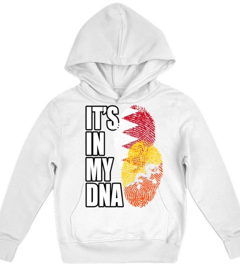 Bhutanese And Bahraini Mix Heritage DNA Flag Kids Hoodie