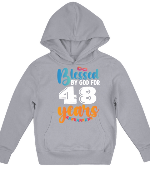 Birthday Blessed by God for 48 Years Kids Hoodie