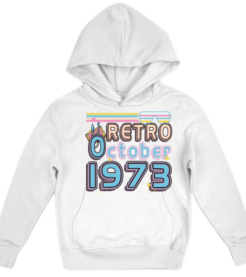 Born October 1973 Vintage Kids Hoodie