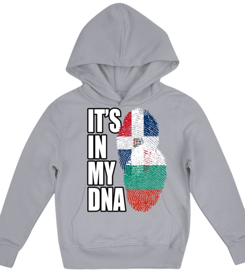 Bulgarian And Dominican Mix Heritage DNA Flag Kids Hoodie