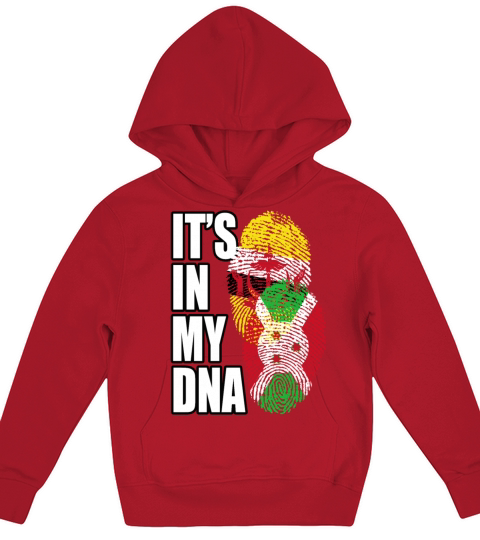 Burundian And Bruneian Mix Heritage DNA Flag Kids Hoodie