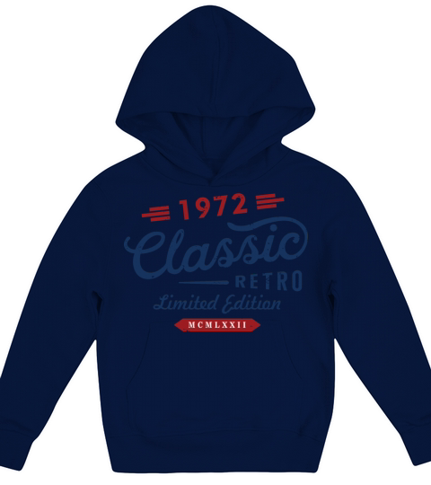 Classic Retro 1972 Limited Edition Kids Hoodie
