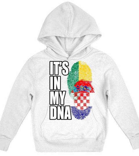 Croatian And Benin Mix Heritage DNA Flag Kids Hoodie