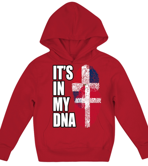 Danish And Dominican Mix Heritage DNA Flag Kids Hoodie