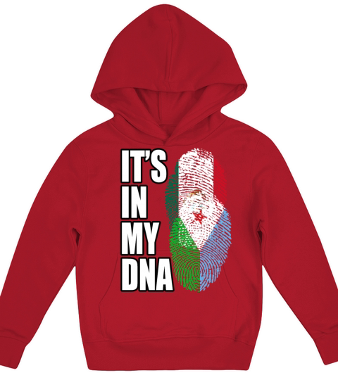 Djiboutian And Mexican Mix Heritage DNA Flag Kids Hoodie