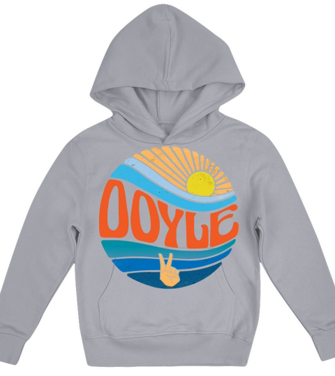 Doyle Shirt Vintage Sunset Doyle Groovy Tie Dye Kids Hoodie