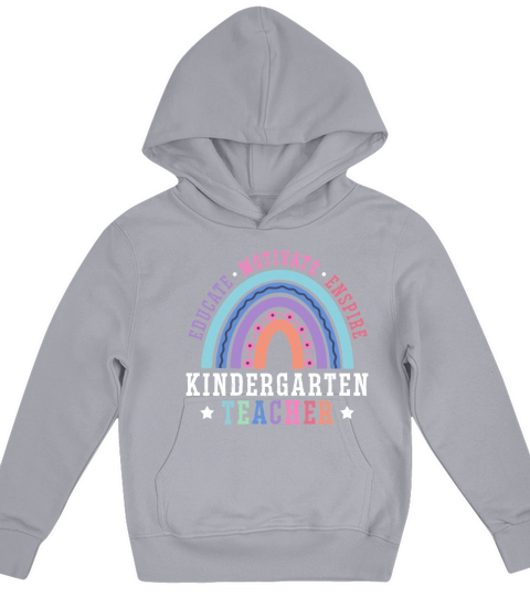 Educate Motivate Inspire Kindergarten Teacher Kids Hoodie
