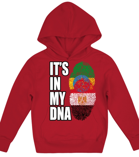 Ethiopian And Egyptian Mix Heritage DNA Flag Kids Hoodie