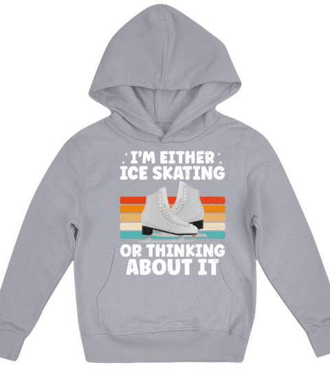 Funny Ice Skating Design Ice Skater Cool Ice Kids Hoodie