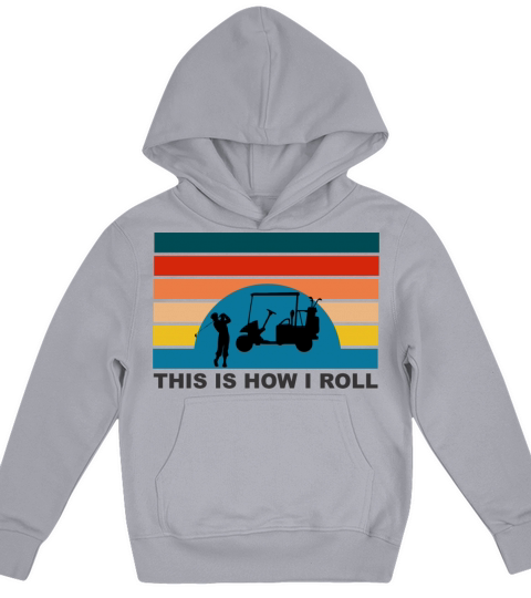 Funny Retro Vintage Golf Shirt Kids Hoodie