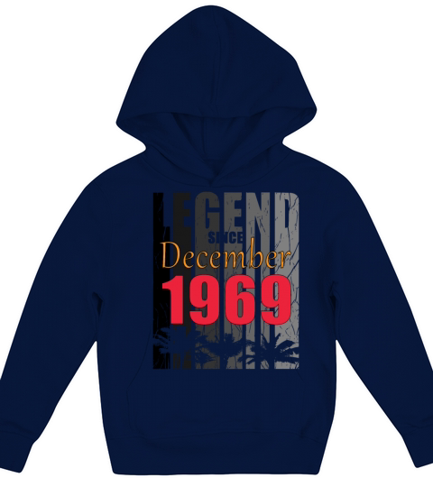 gift December 1969 month of birth Kids Hoodie