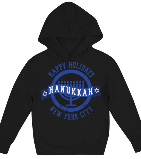 Hanukkah Happy Holidays Vintage Look Kids Hoodie