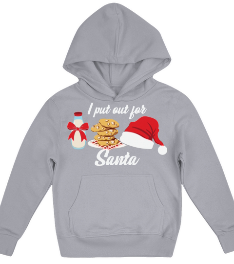 I Put Out For Santa Christmas Kids Hoodie