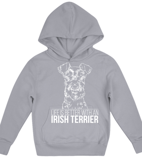 Irish Terrier life is better dog saying dog mom Kids Hoodie