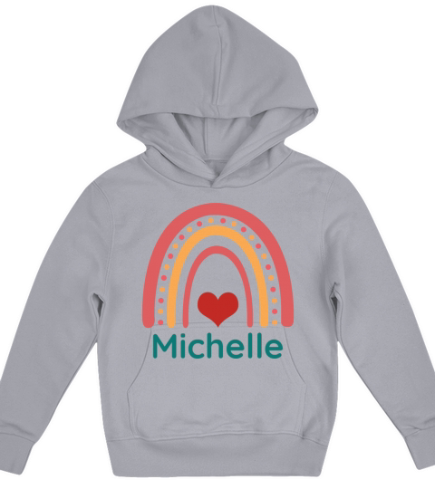 Michelle Vintage Boho Rainbow Kids Hoodie