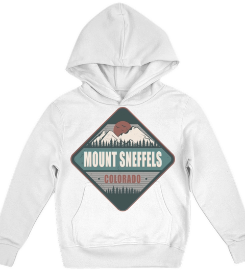 Mount Sneffels Colorado US Vintage Hiking Design Kids Hoodie