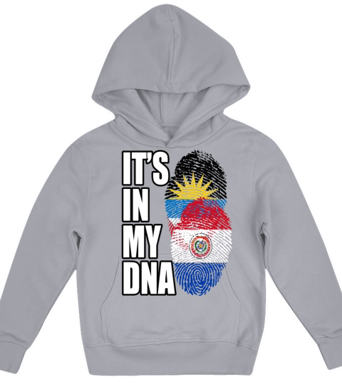 Paraguayan And Antiguan Mix Heritage DNA Flag Kids Hoodie
