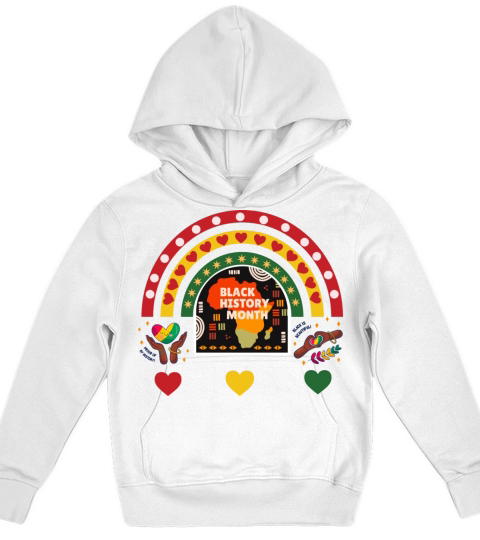 Retro vintage Black History month pride logo Kids Hoodie