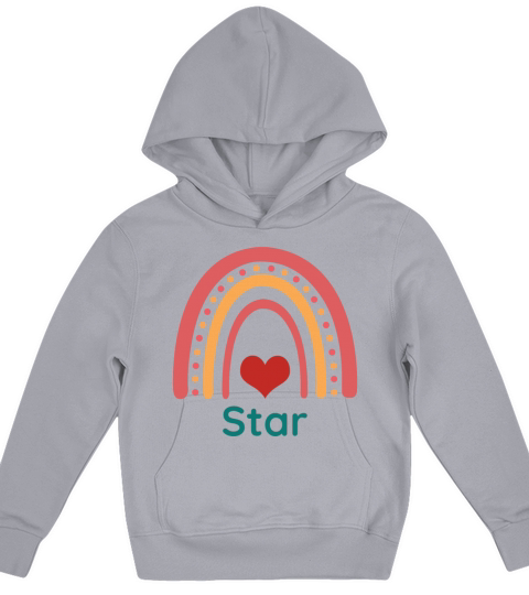 Star Vintage Boho Rainbow Kids Hoodie