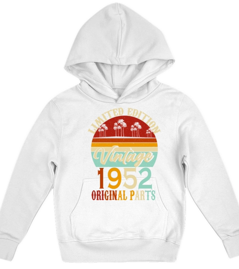 Vintage 1952 Vintage Birthday Retro Gift Kids Hoodie