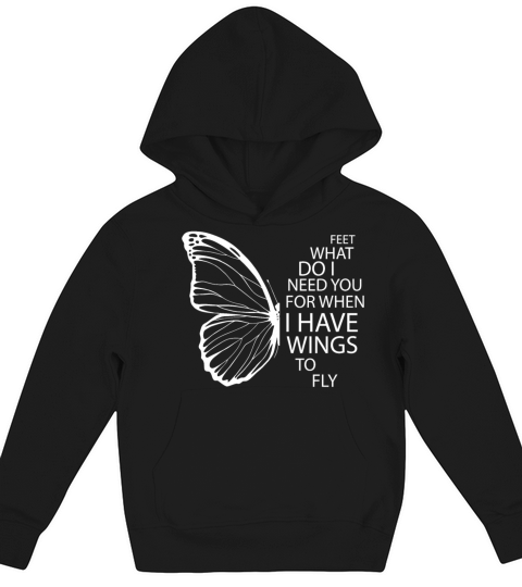 Women Have Wings To Fly Female Empowerment Butterf Kids Hoodie