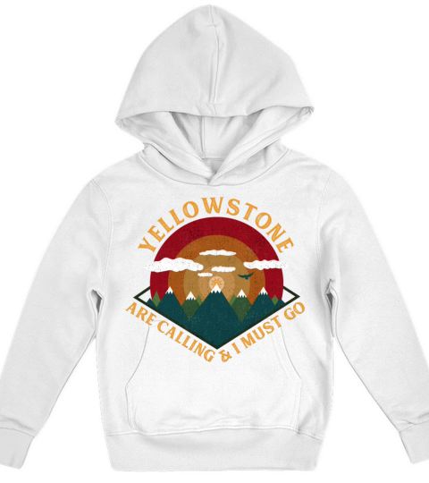 Yellowstone Are Calling And I Must - Retro Vintage Kids Hoodie