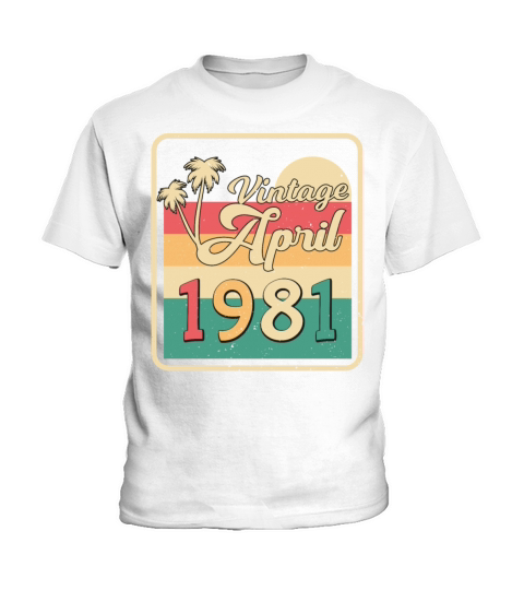 Born April 1981 Vintage Kids T-Shirt