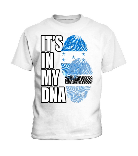 Botswana And Honduran Mix Heritage DNA Flag Kids T-Shirt