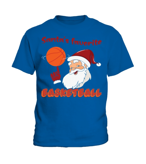 Christmas Sport Christmas Santas Favorite Basketball Kids T-Shirt