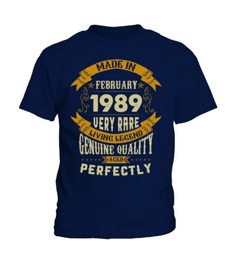 February 1989 Vintage Birthday Present Kids T-Shirt